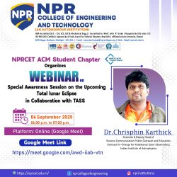 Webinar on Special Awareness Session on the Upcoming Total Lunar Eclipse in Collaboration with TASS