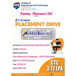 On Campus Placement Drive – Avinash Industries