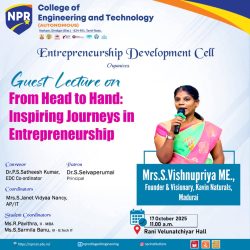 Guest Lecture on From Head to Hand: Inspiring Journeys in Entrepreneurship