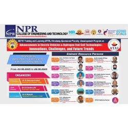 ATAL Academy Sponsored FDP on  Advancements in Electric Vehicles & Hydrogen Fuel Cell Technologies: Innovations, Challenges, and Future Trends