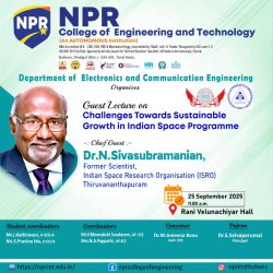 Guest Lecture on Challenges Towards Sustainable Growth in Indian Space Programme