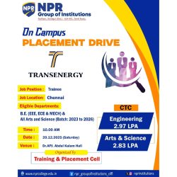 On Campus Placement Drive – Transenergy