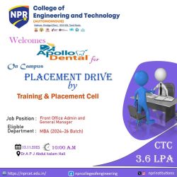 On-Campus Placement Drive – Apollo Dental
