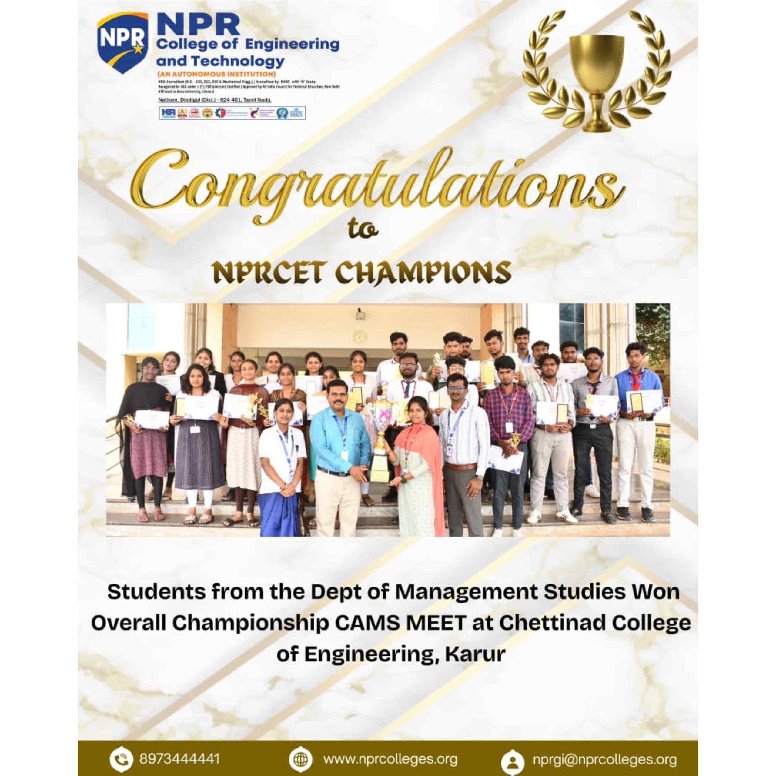 Overall Championship CAMS Meet