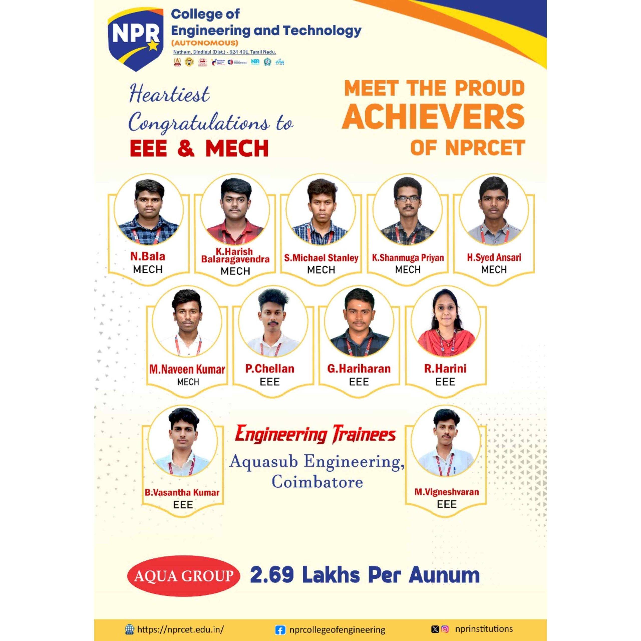 On Campus Placement Drive – Aqua Group