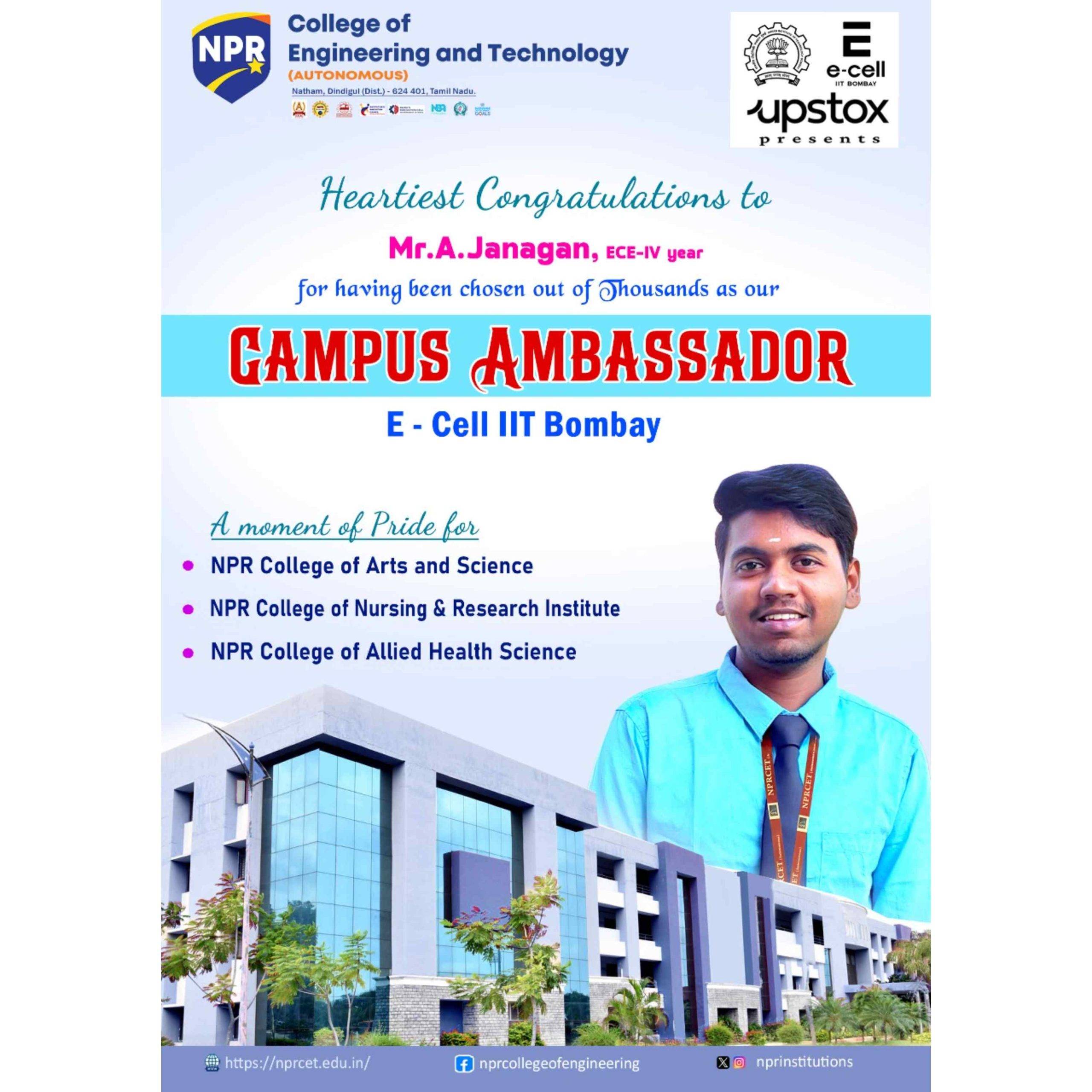 Campus Ambassador Success: Representing Our College at IIT Bombay