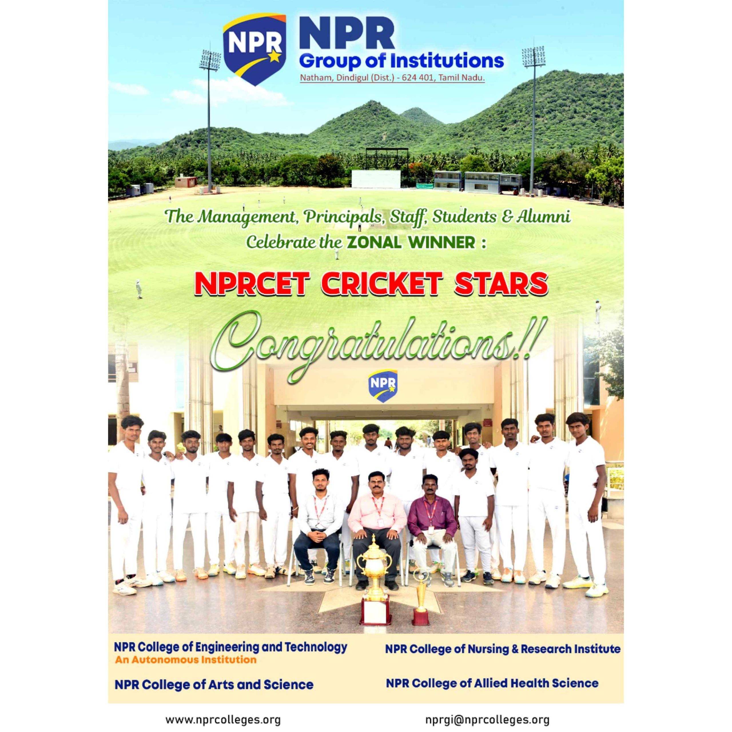 Cricket Team Secures Zonal Winner Title