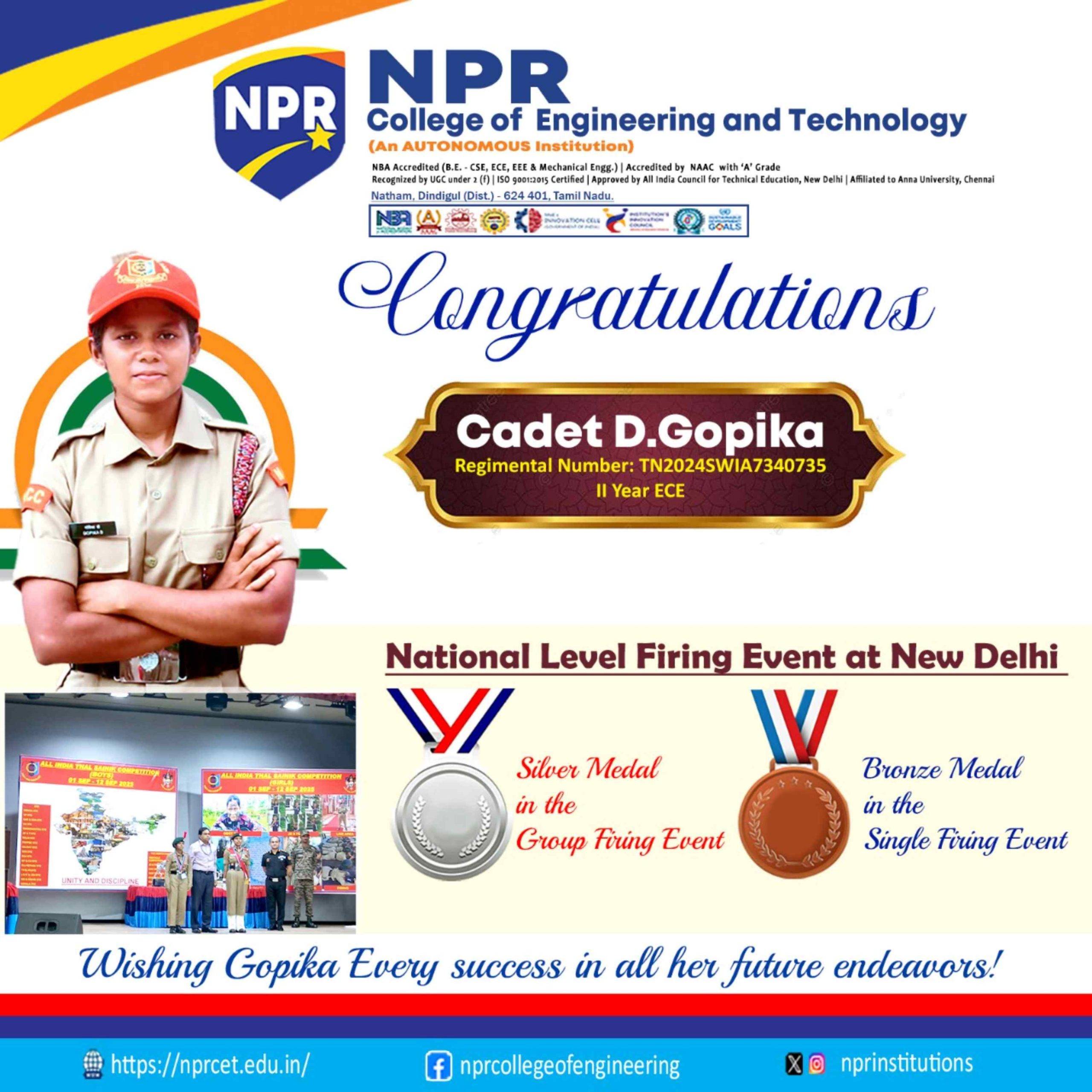 Gold and Silver Achieved at New Delhi National Firing