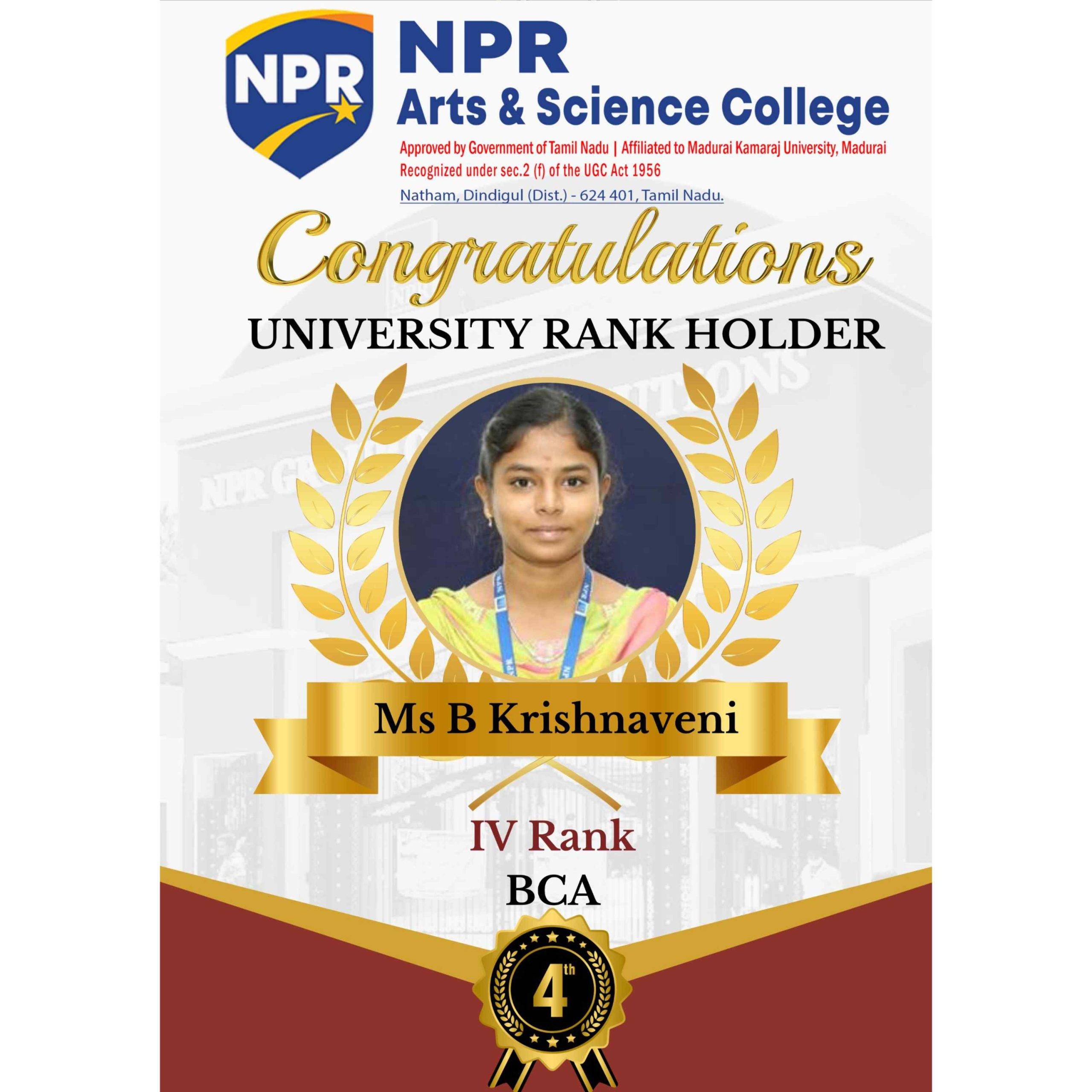 Academic Excellence: 4th University Rank Achieved in BCA