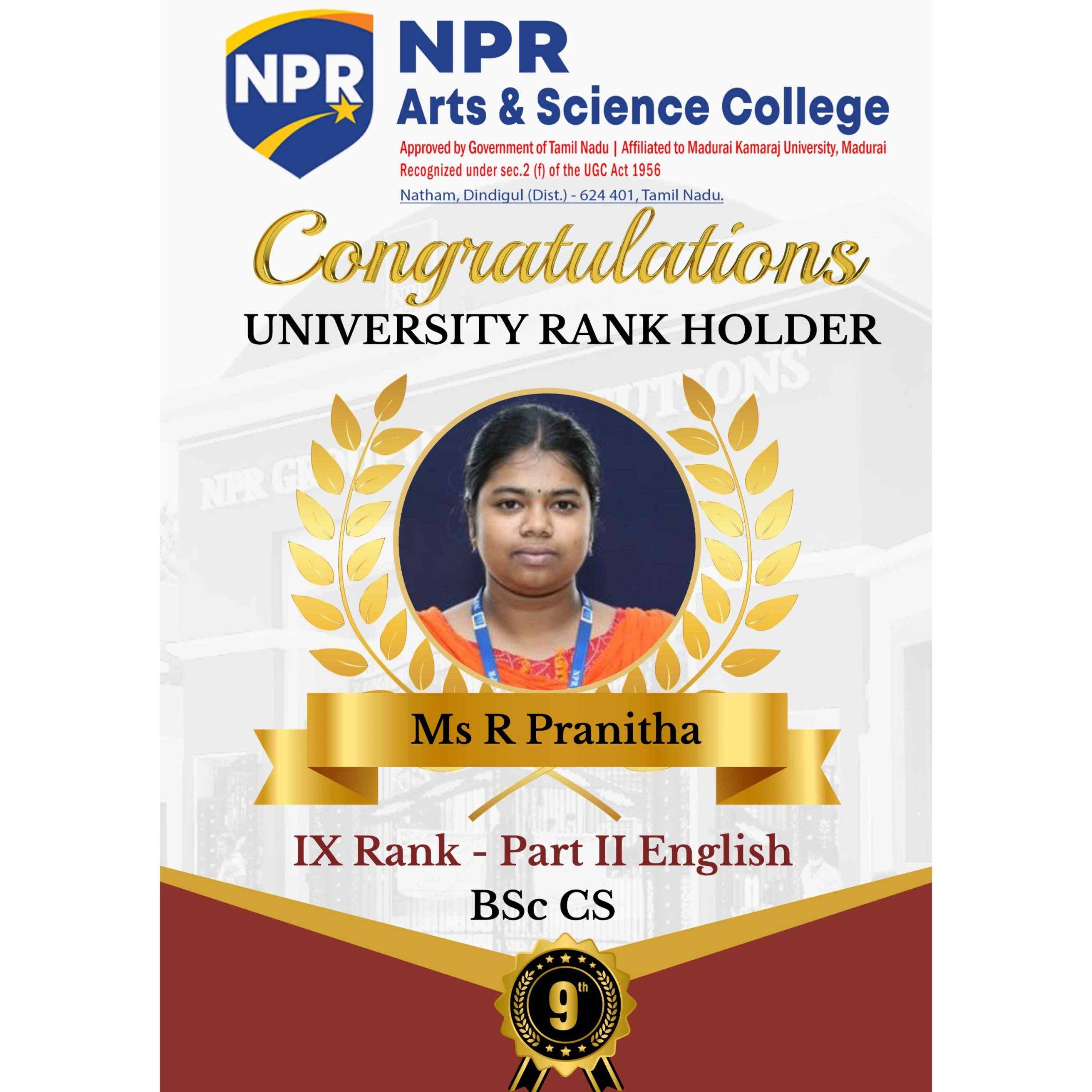 Academic Excellence: 9th University Rank Achieved in CS