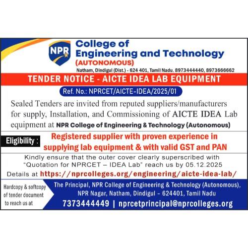 AICTE Idea Lab Tender Ad