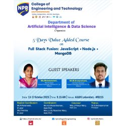 5-Day Value-Added Course on Full Stack Fusion: JavaScript, Node.js, MongoDB