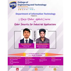 5 Day Value-Added Course on Cyber Security for Industrial Applications