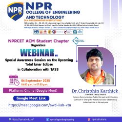 Webinar on Special Awareness Session on the Upcoming Total Lunar Eclipse in Collaboration with TASS