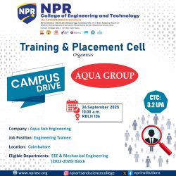 On Campus Placement Drive – Aqua Group