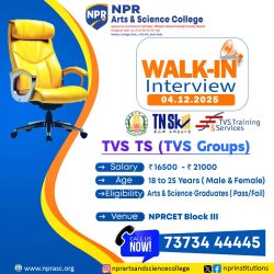 Walk-in Interview – TVS TS (TVS Groups)