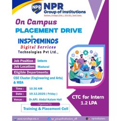 On Campus Placement Drive – Inspireminds