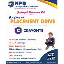 On Campus Placement Drive – Crayonte