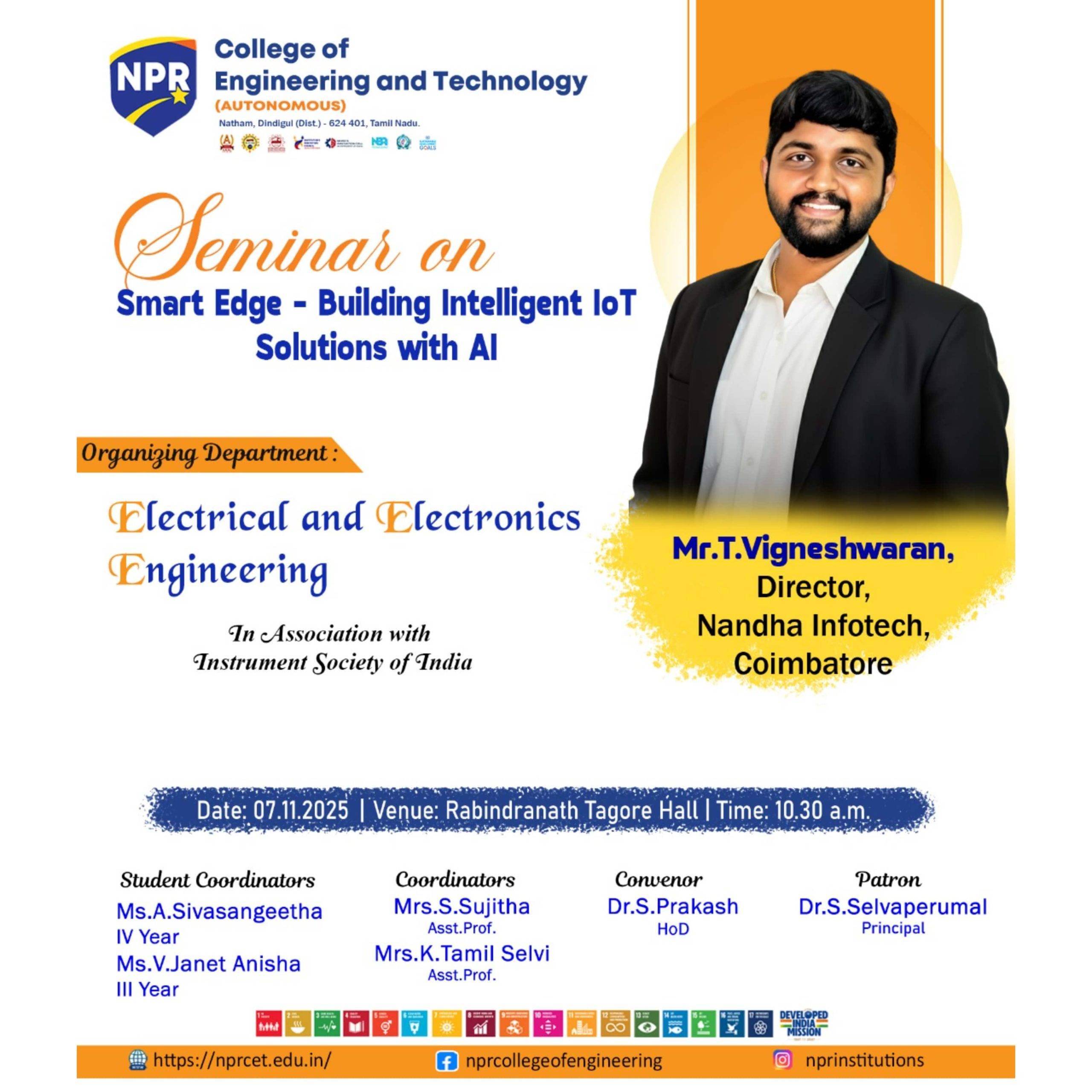 Seminar on Smart Edge Building Intelligent IoT Solutions with AI