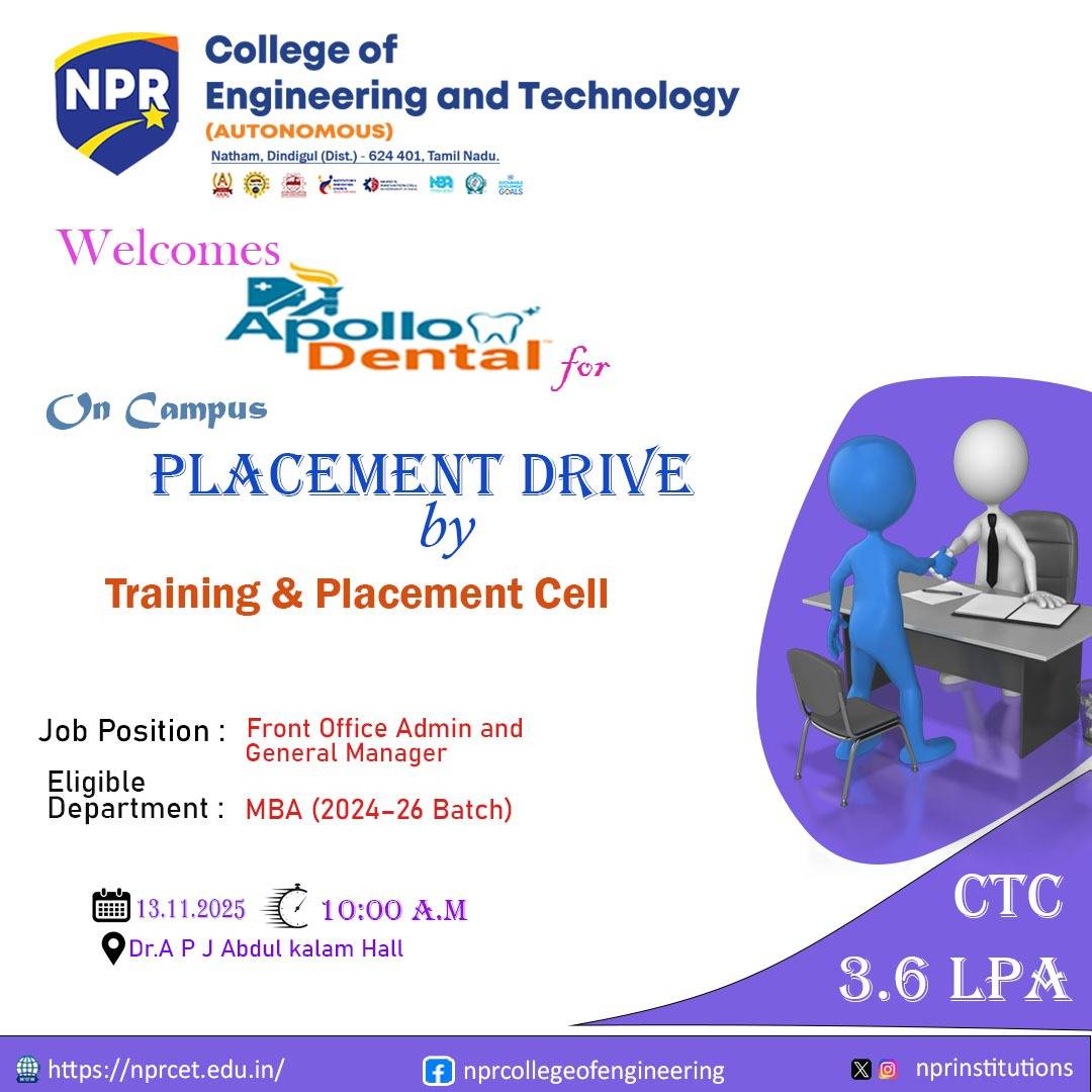 On-Campus Placement Drive – Apollo Dental