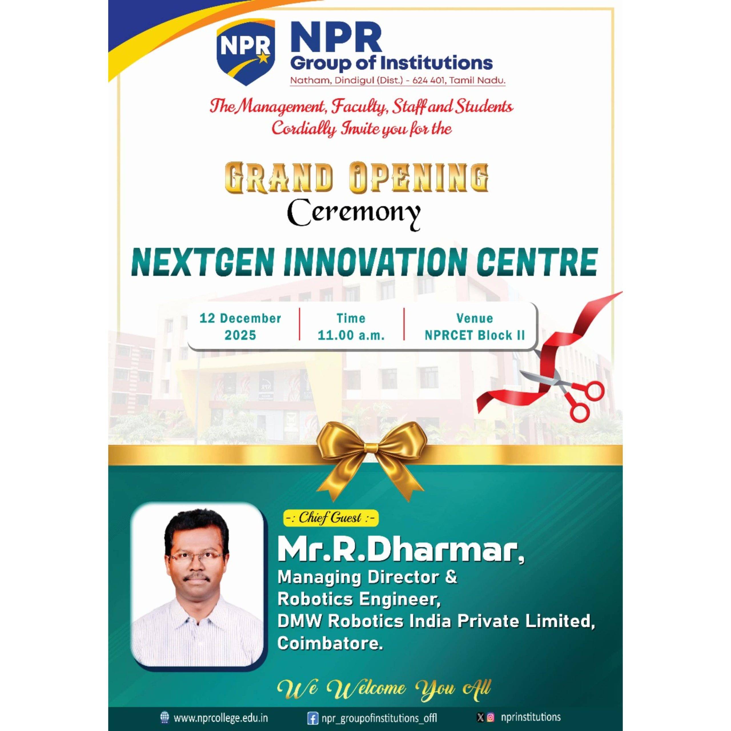 Grand Opening Ceremony of Nextgen Innovation Centre