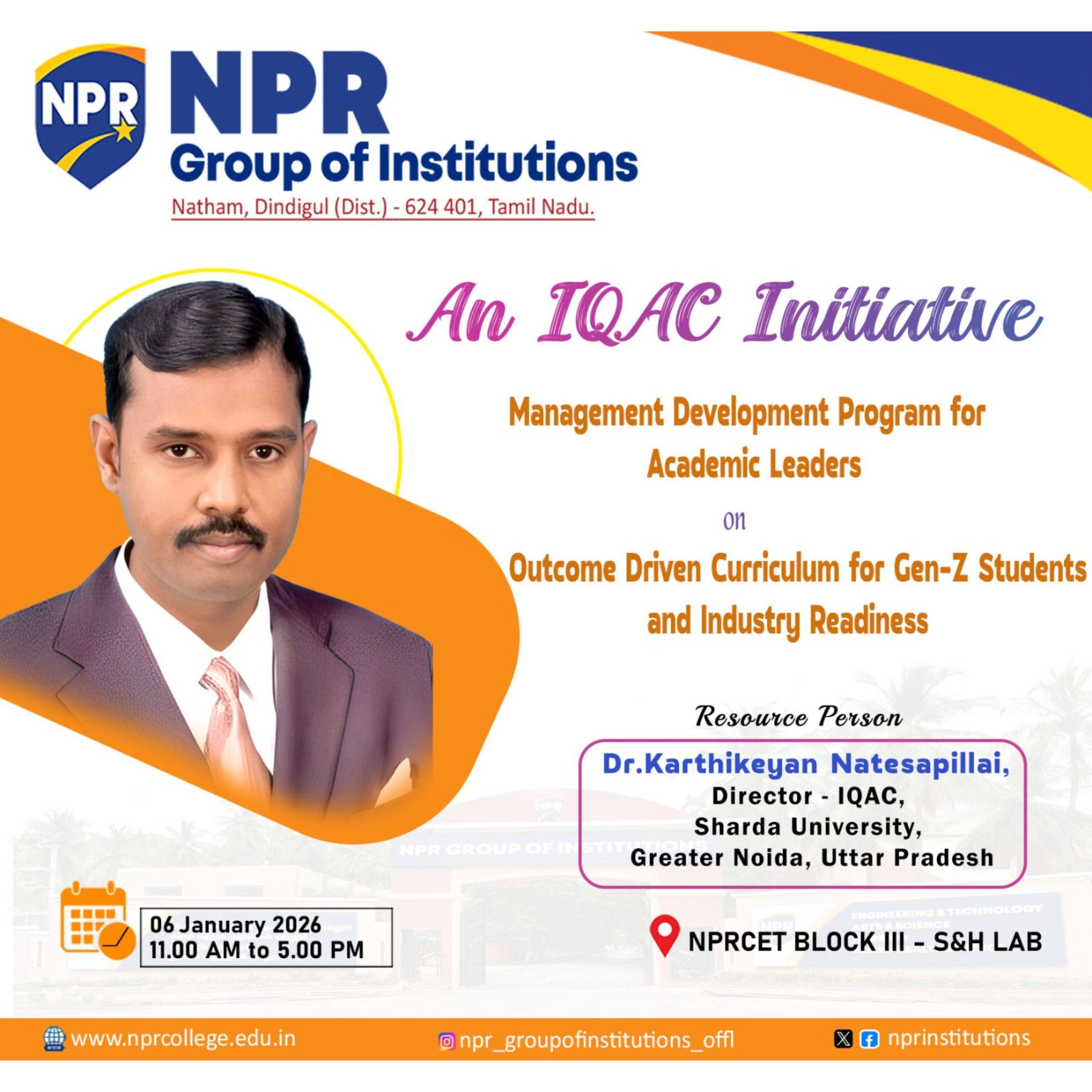 Management Development Program for Academic Leaders on Outcome-Driven Curriculum for Gen-Z Students and Industry Readiness