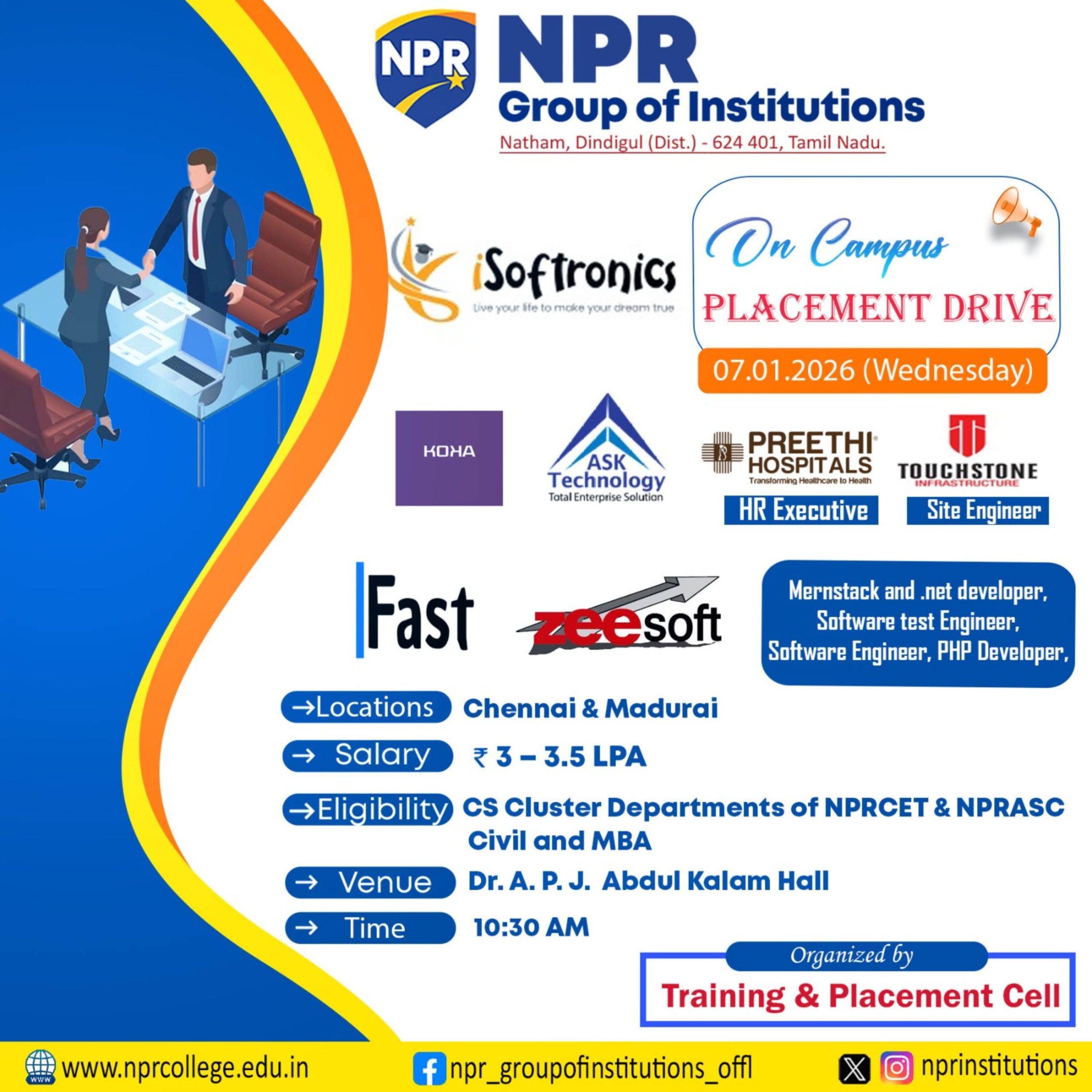 On Campus Placement Drive