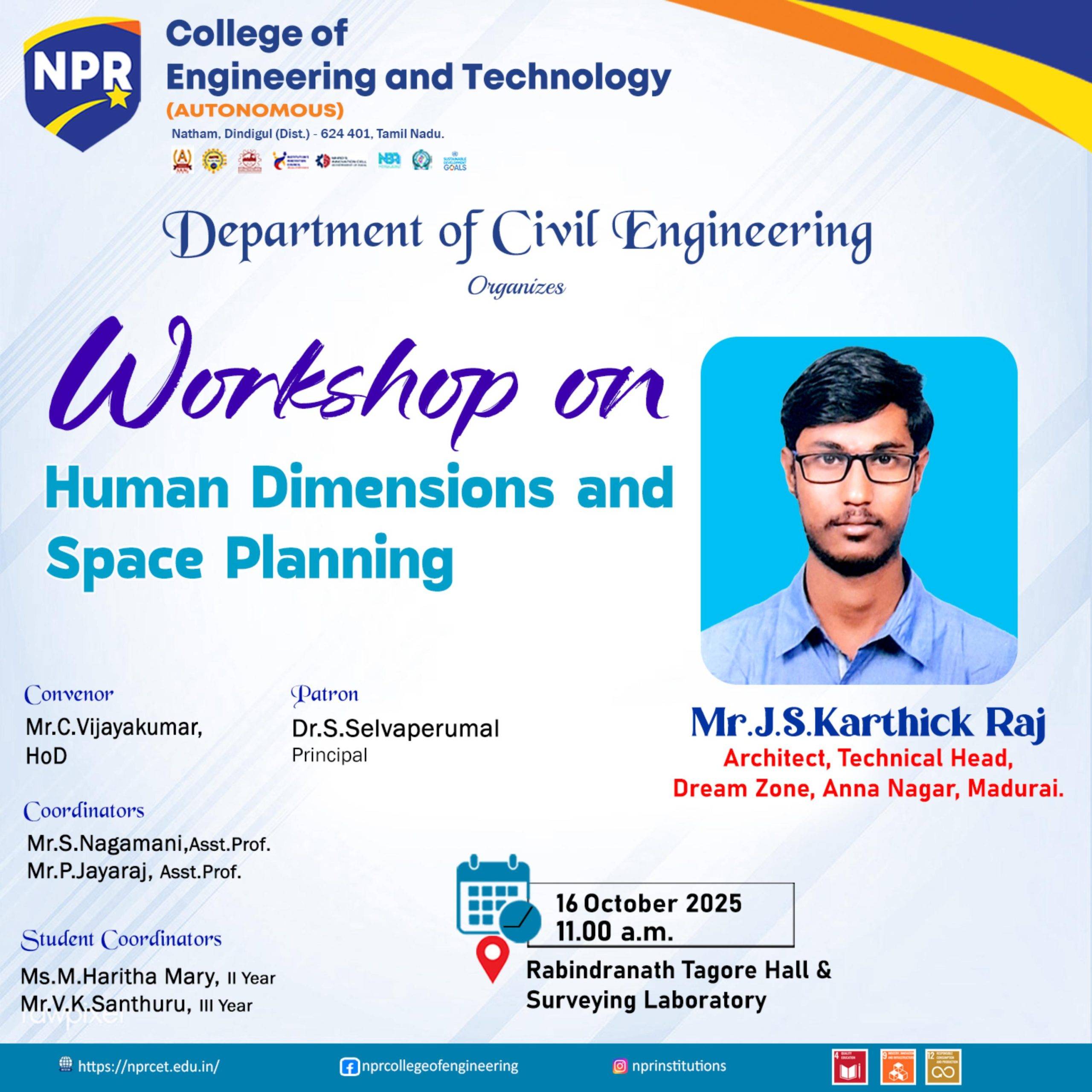 Workshop-Human Dimensions and Space Planning
