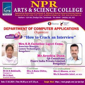 Webinar on How to Crack an Interview