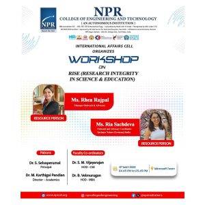 Workshop on RISE (Research Integrity in Science Education)