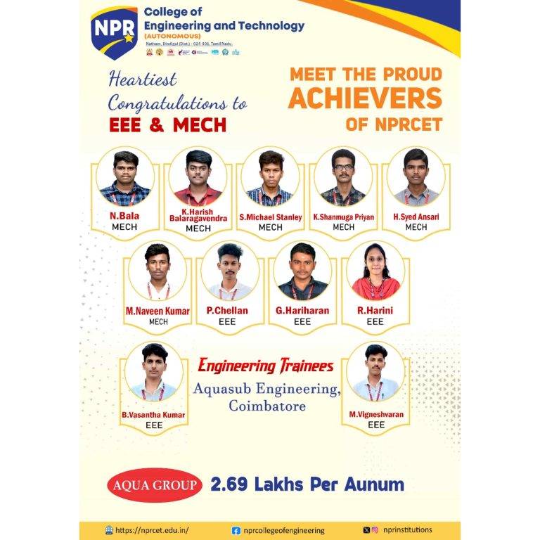 On Campus Placement Drive – Aqua Group