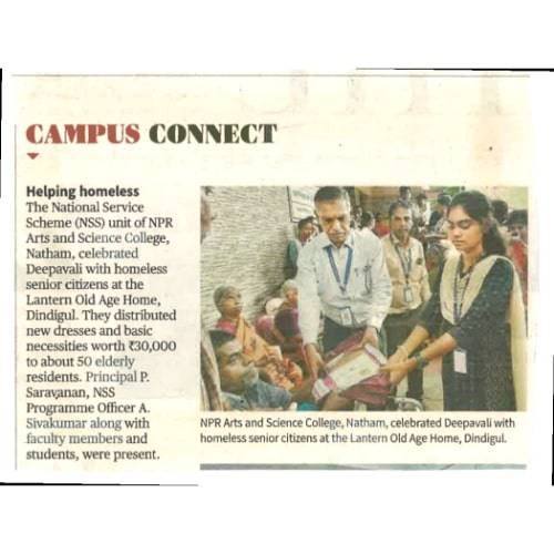 Diwali Celebration at the Elderly Home