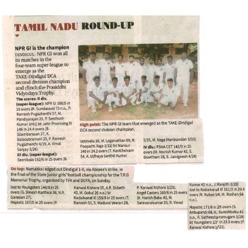 Cricket League: NPRGI Team Victorious