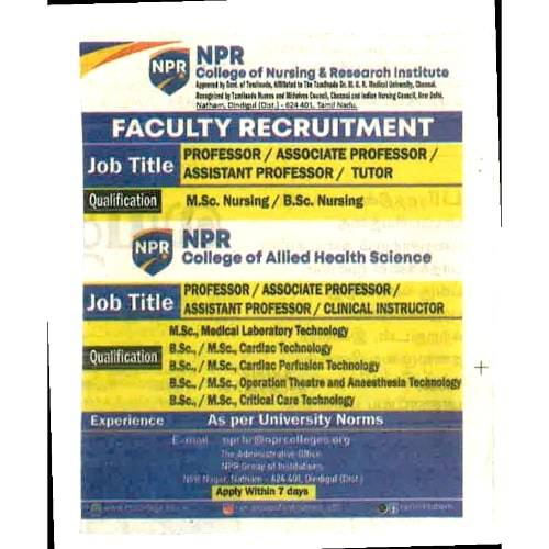 Faculty Recruitment