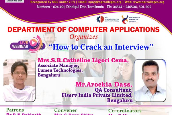 Webinar on How to Crack an Interview