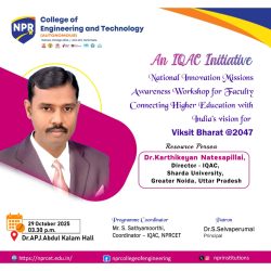 Workshop on National Innovation Missions for Faculty Connecting Higher Education